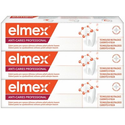 Elmex proti zubnímu kazu 3 x 75 ml – Hledejceny.cz