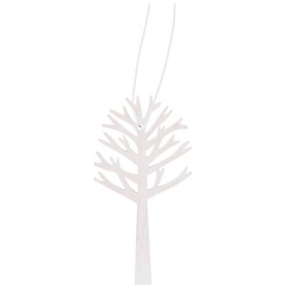 Strom dřevěný na zavěšení bílý 10 cm