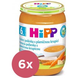 HiPP BIO Kuřecí polévka s pšeničnou krupicí 6 x 190 g