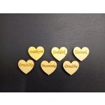 Dřevěná srdíčka na vývazky SPECIÁL 1ks - šířka 25mm – Zboží Dáma