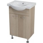 Aqualine KERAMIA FRESH umyvadlová skříňka 51,1x74x34cm,dub platin Bílá – Zboží Dáma