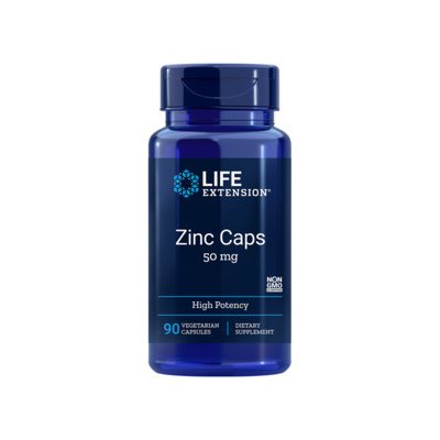 Life Extension Zinc Caps 90 ks, vegetariánská kapsle, 50 mg
