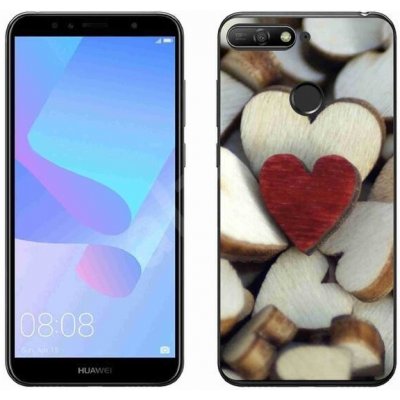 Pouzdro mmCase Gelové Huawei Y6 Prime 2018 - gravírované červené srdce – Zboží Mobilmania