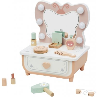Tooky Toy dřevěný toaletní stolek motýl s doplňky – Sleviste.cz