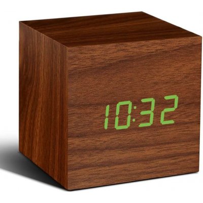 Gingko Design Cube Click Clock GK08G8 hnědá – Zbozi.Blesk.cz