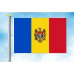 LIBEA, s.r.o. Vlajka Moldavska Rozměr: 30×45 cm, Uchycení: Karabiny na stožár – Hledejceny.cz