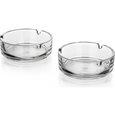 UH Popelník skleněný SUPER VALUE 10 cm čirý 2 ks – Zboží Mobilmania