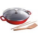 Staub Wok se skleněnou poklicí 30 cm