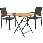 Livarno Home Sada hliníkového zahradního nábytku se sklápěcím stolem Valencia, 3dílná, hnědá – Zboží Dáma