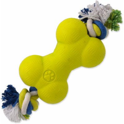 Dog Fantasy Strong kost gumová s provazem 13,9 cm – Zboží Mobilmania