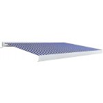 Greatstore Kazetová markýza s motorem 350 x 250 cm modro-bílá – Sleviste.cz