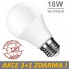 LED21 LED žárovka E27 18W SMD2835 1880 lm CCD Neutrální bílá, 3+1