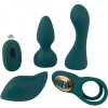 Sada erotických pomůcek Coup!es Choice RC Mini Vibrator with 4 Attachments Green