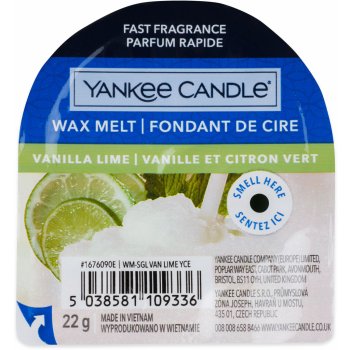 Yankee candle vanilla lime vonný vosk do aromalampy 22 g