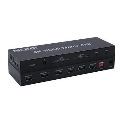 PremiumCord HDMI matrix switch 4:2,s audiem, rozlišení 4Kx2K (KHSWIT42B) – Zboží Mobilmania