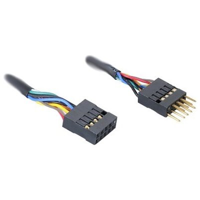 AKASA redukce 4pin USB(M) na 4pin USB(F) / EXUSBI-40 / černá / 40cm EXUSBI-40 – Zbozi.Blesk.cz