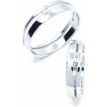 Aranys Stříbrné snubní prsteny se zirkonem Dase 55305