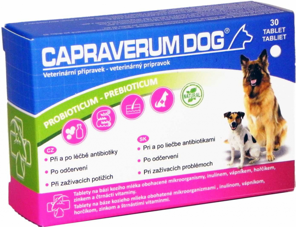 Capraverum Dog probiotikum-prebiotikum 30 tbl