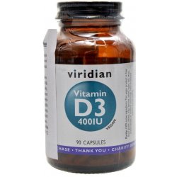 Viridian Vitamin D3 400iu 90 kapslí