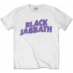 black Sabbath tričko Wavy Logo white