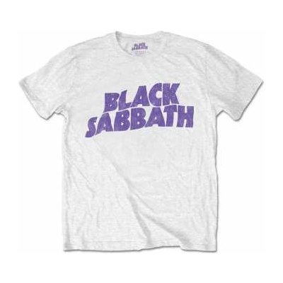 black Sabbath tričko Wavy Logo white