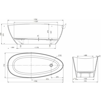 Omnires M+ 170 x 77 cm BarcelonaXLBP – Hledejceny.cz