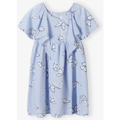 Max & Mia dívčí letní šaty s motýlky modrá
