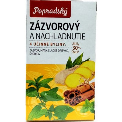 Popradský Funkčný čaj Zázvorový a nachladnutie 23 g – Hledejceny.cz