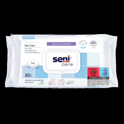 Seni Care Vlhčené ubrousky vit.E&Allantoin 80 ks – Sleviste.cz