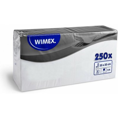 Wimex ubrousky 2V bílé 250ks 33x33cm – Sleviste.cz