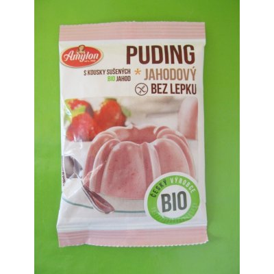 Amylon puding jahodový bez lepku Bio 40 g – Hledejceny.cz