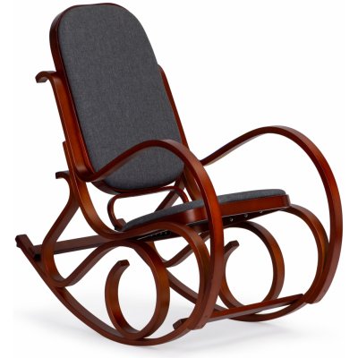 ModernHome Houpací křeslo šedo-hnědé TXWQM-F001 CHAROCOAL – Zboží Dáma