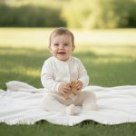 Baby Service Kabátek vzor obdélníky bílá – Zboží Dáma