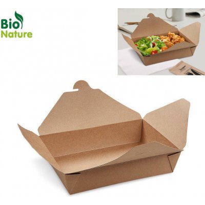 Food box papírový nepromastitelný L 195 x 140 x 50 mm 1500 ml – Zboží Mobilmania