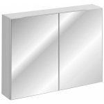 Comad Závěsná koupelnová skříňka se zrcadlem Leonardo 84-90-B 2D bílá – Zboží Mobilmania