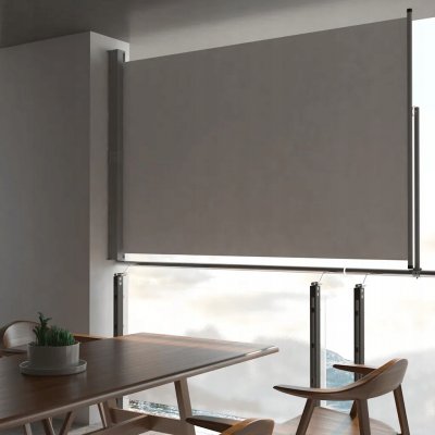 vidaXL Zatahovací boční markýza 160 x 300 cm šedá – Zboží Mobilmania