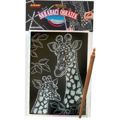 SMT Creatoys Škrabací obrázek Holografický 20x15 cm žirafy – Zboží Mobilmania