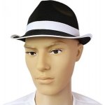 Klobouk gangster Mafián Černý s Bílou Páskou 5905548911 – Zbozi.Blesk.cz