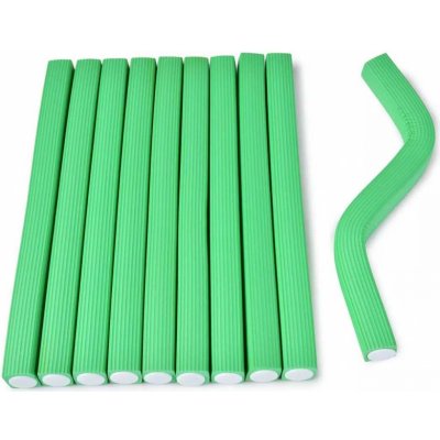 Ohebné pěnové natáčky na vlasy 10ks zelené – Zboží Dáma