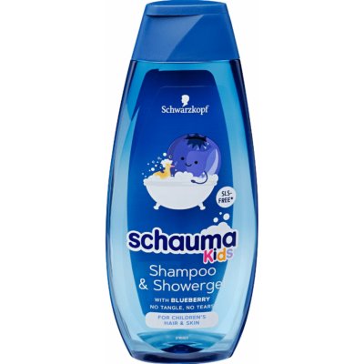 Schauma šampon a sprchový gel Kids s extraktem z borůvky, 400 ml