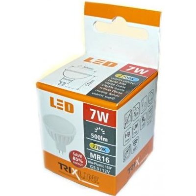 Trixline žárovka LED 7W MR16/12V teplá bílá – Zbozi.Blesk.cz