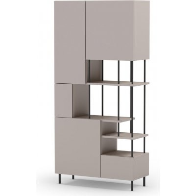 Marckeric Perla knihovna béžová/bílá 84x175x34 cm – Zboží Dáma