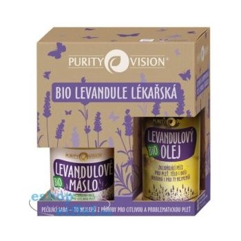 Purity Vision Lavender zklidňující olej s levandulí 100 ml + máslo s levandulí 120 ml dárková sada