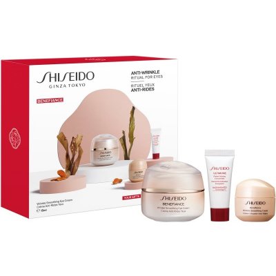 Shiseido Benefiance výživný oční krém pro redukci vrásek 15 ml + energizující a ochranný koncentrát na obličej 5 ml + intenzivní hydratační krém proti vráskám pro všechny typy pleti 15 ml – Zbozi.Blesk.cz