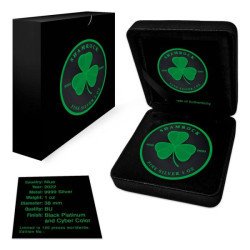 Mint of Gdansk stříbrná mince Shamrock Cyber Green 2022 1 oz