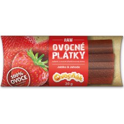 Ovocňák Ovocné plátky JABLKO a JAHODA RAW bez lepku 20 g