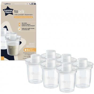 Tommee Tippee dávkovač na sušené mléko C2N 6 ks Transparent – Zboží Dáma