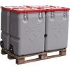 Popelnice CEMO MOBIL-BOX pro skladování a přepravu nebezpečných materiálů 250 l, červený(11458)