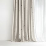 Goldea bavlněný závěs - puntíky na béžovém 200x150 cm – Hledejceny.cz