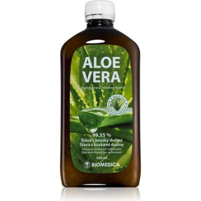 Biomedica Aloe Vera 99,55% šťáva pro detoxikaci organismu a podporu imunity 500 ml
